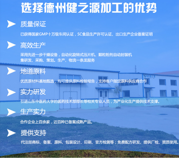 山东保健食品oem贴牌代加工厂-德州健之源